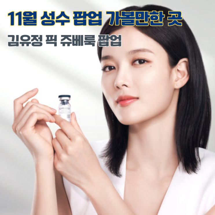  11월 성수동 놀거리 팝업스토어 가볼만한 곳 김유정 픽 쥬베룩 팝업
