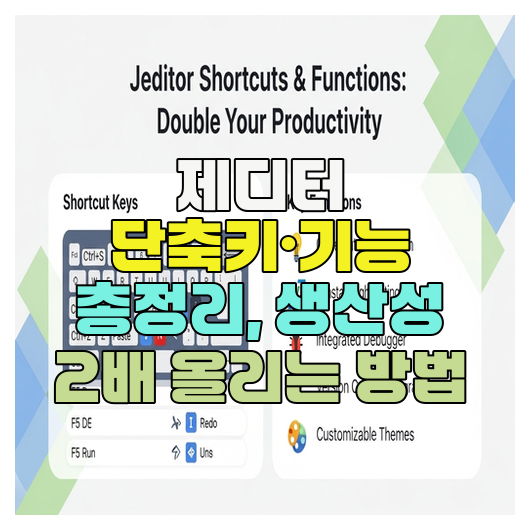  제디터 단축키·기능 총정리, 생산성 2배 올리는 방법