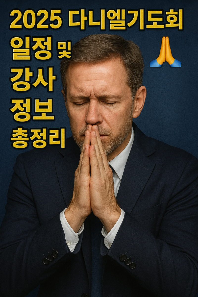 2025 다니엘기도회 일정 및 강사 정보 총정리