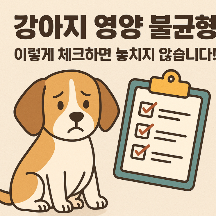   강아지 영양 불균형 체크법, 우리 아이 건강 신호를 알아보세요!
