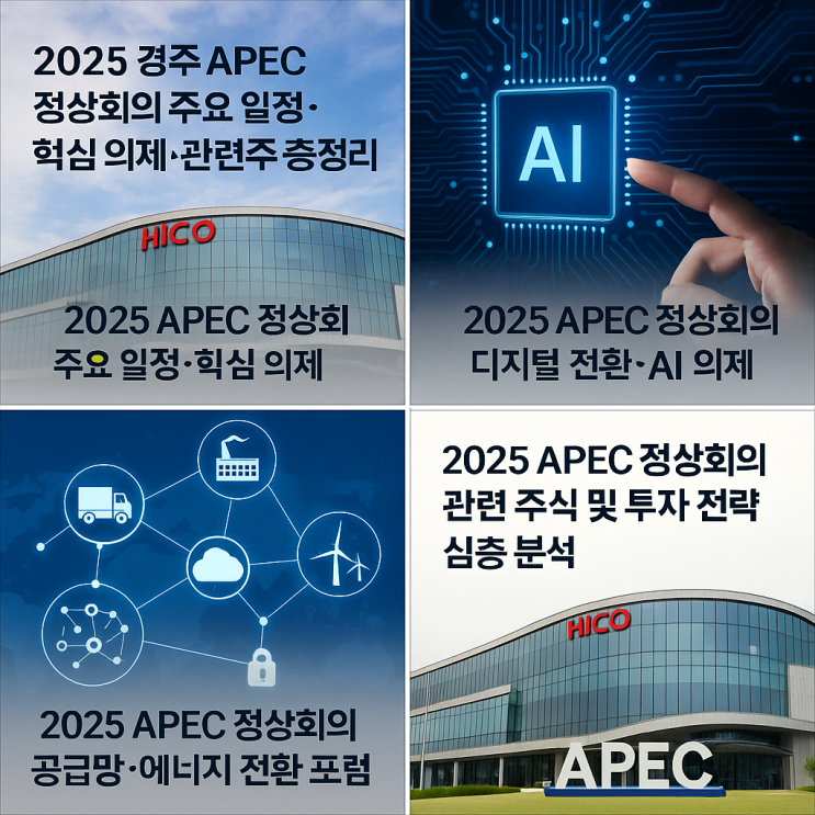  경주 APEC 정상회의 주요 일정 핵심 의제 관련주 총정리