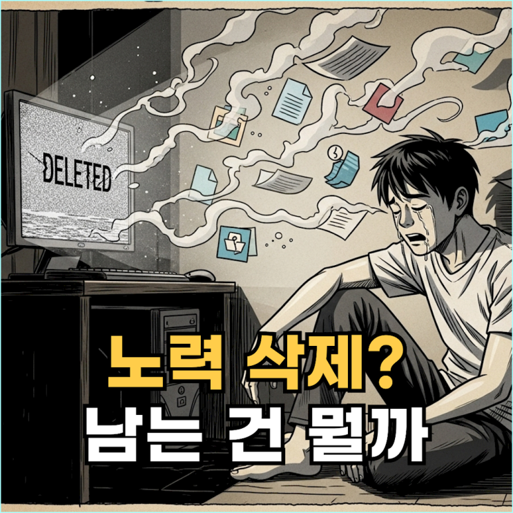  파일 삭제 꿈해몽 스트레스라는 뻔한 해몽 대신 '노력 소멸 공포'를 해결하는 3가지 아날로그 백업