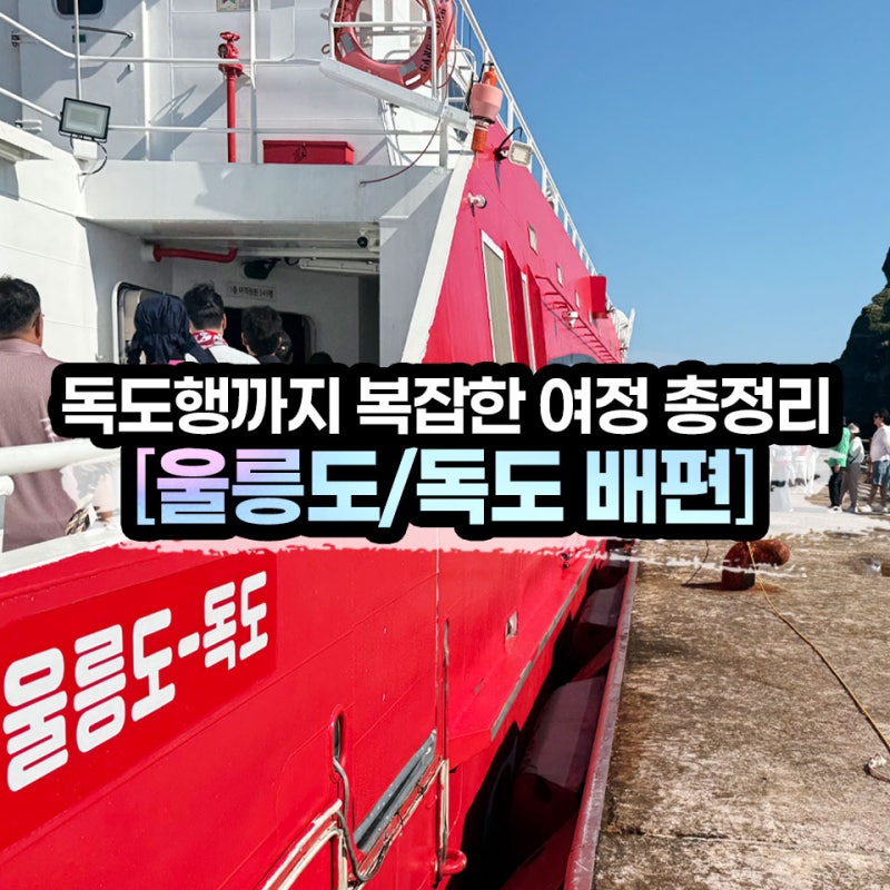 [독도가는법] 포항/후포/묵호/강릉 ↔ 울릉도 ↔ 독도 배편 총정리
