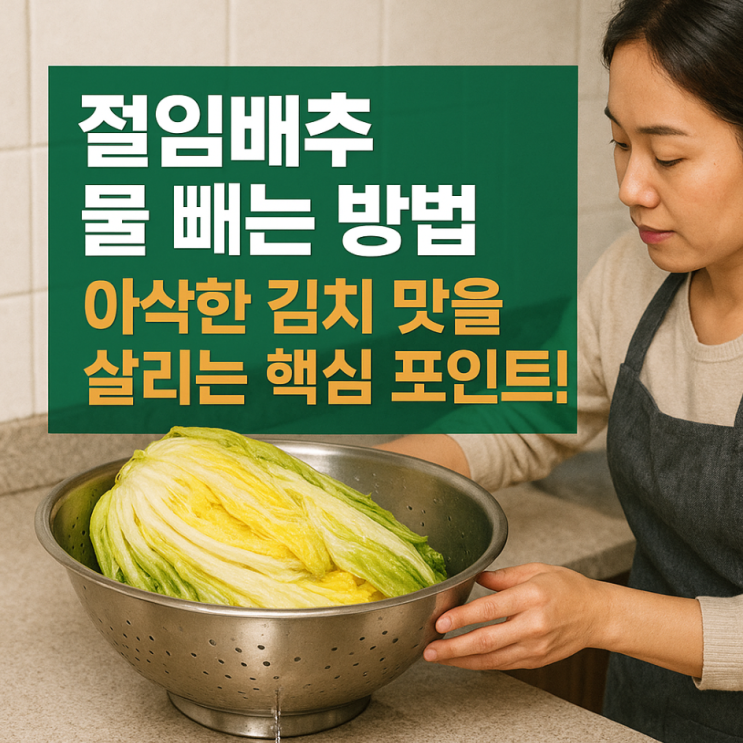  절임배추 물 빼는 방법, 아삭한 김치 맛을 살리는 핵심 포인트!