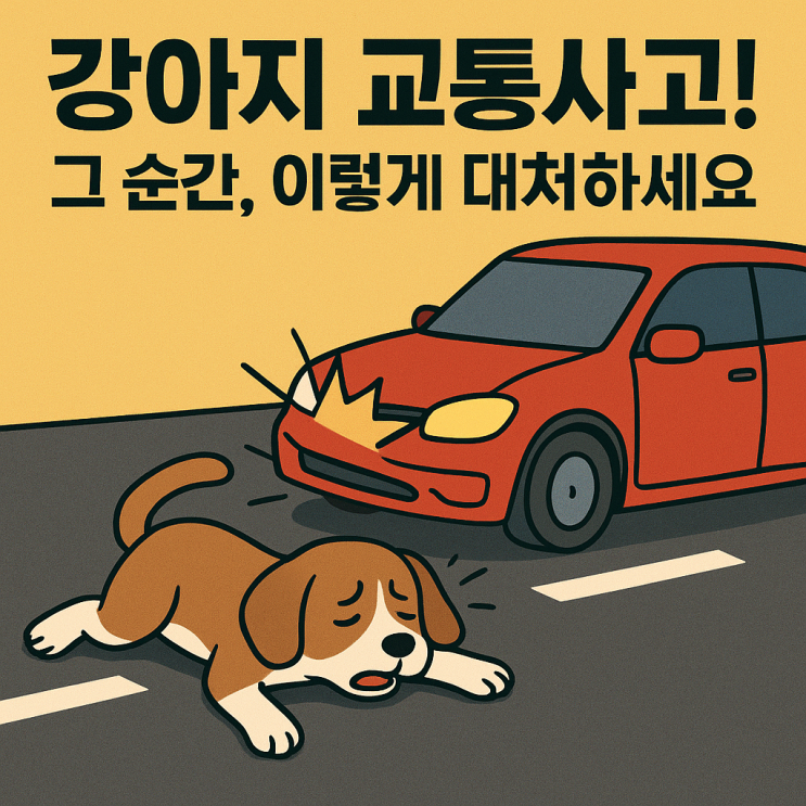   강아지 교통사고 났을 때, 당황하지 말고 이렇게 하세요