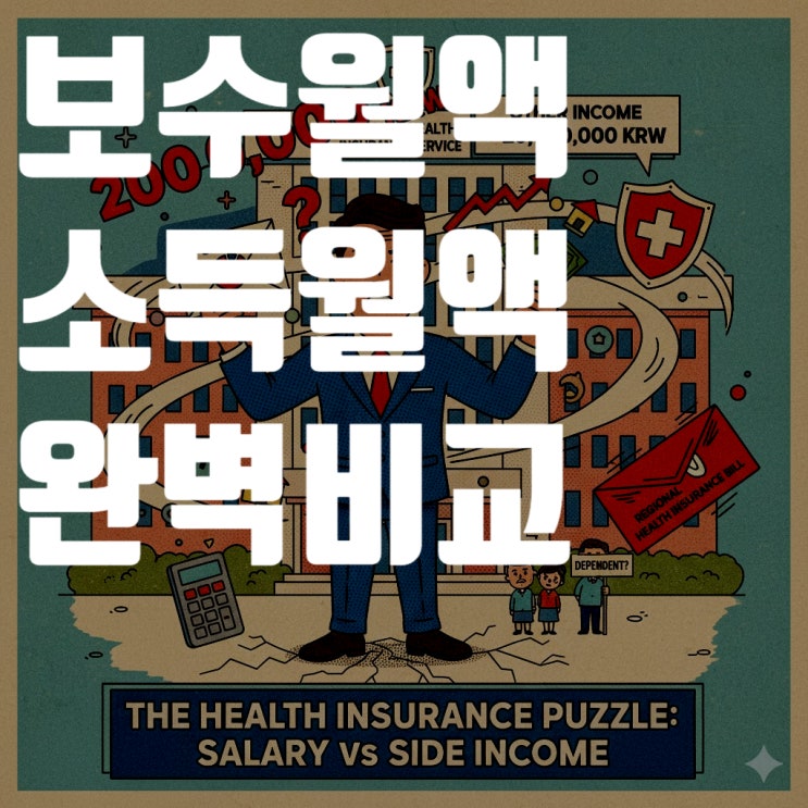  직장가입자 건강보험료 폭탄? '보수월액' vs '소득월액' 차이점 완벽 총정리 (N잡러, 투자자 필독!)