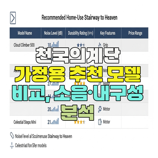  천국의계단 가정용 추천 모델 비교, 소음·내구성 분석