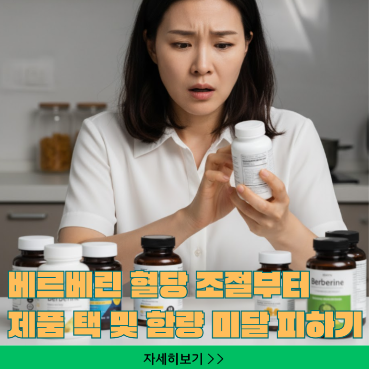  베르베린, 혈당 조절부터 제품 선택 및 함량 미달 피하는 법