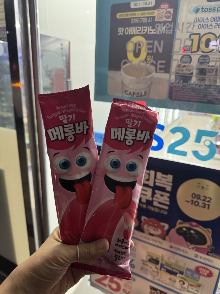  핫템 메롱바 딸기맛gs25 아이스크림