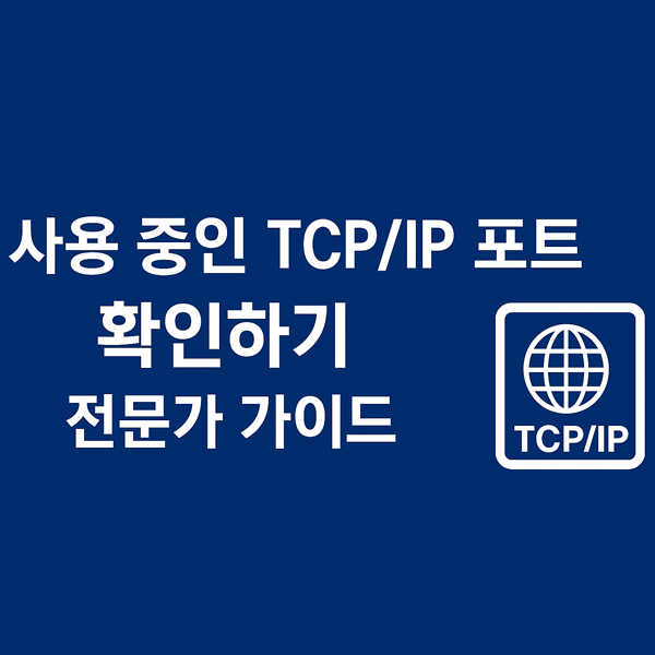  Windows에서 TCP/IP 포트 사용 현황 확인 방법 — IP주소, IP추적, IP주소확인 전문가 가이드