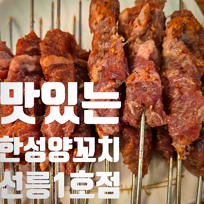  한성양꼬치 선릉1호점 — 선릉역 회식 맛집, 육즙 가득 등심왕꼬치에 반하다
