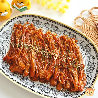 매운음식 밥반찬 불닭팽이버섯 만들기 불닭소스 레시피