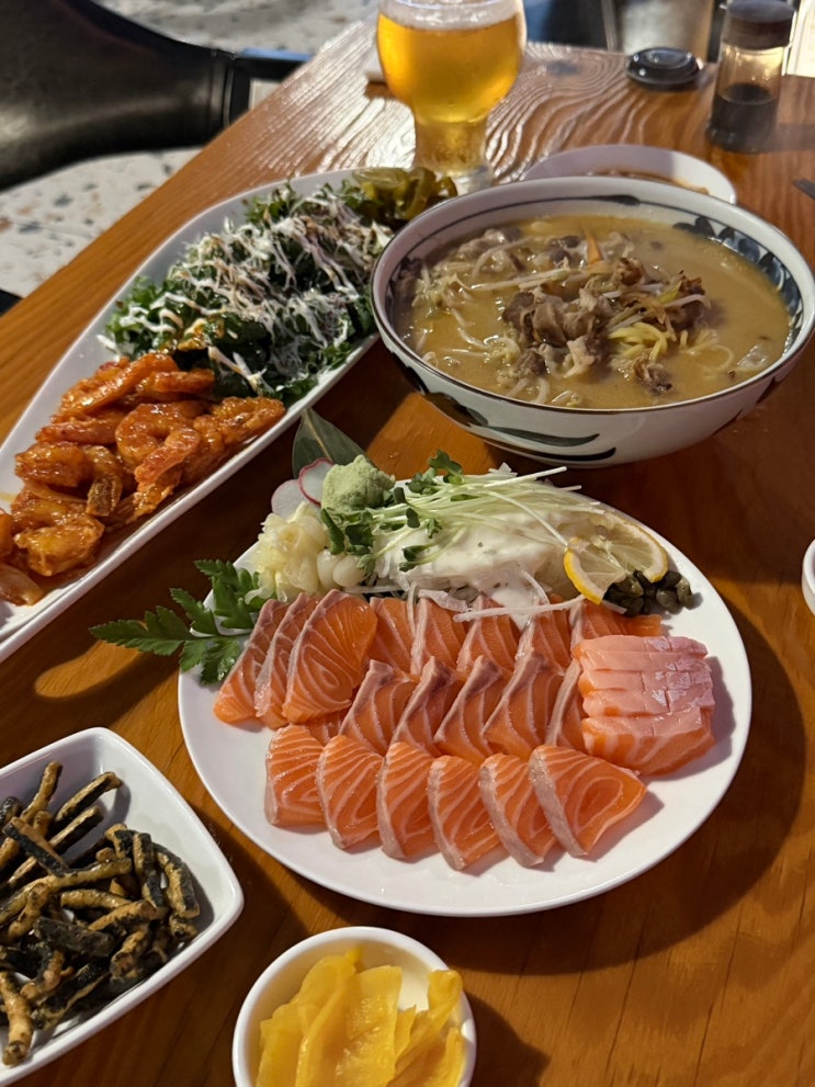  성서 계대 동문 술집 생연어 깐쇼새우 규라멘 맛있는 테라조
