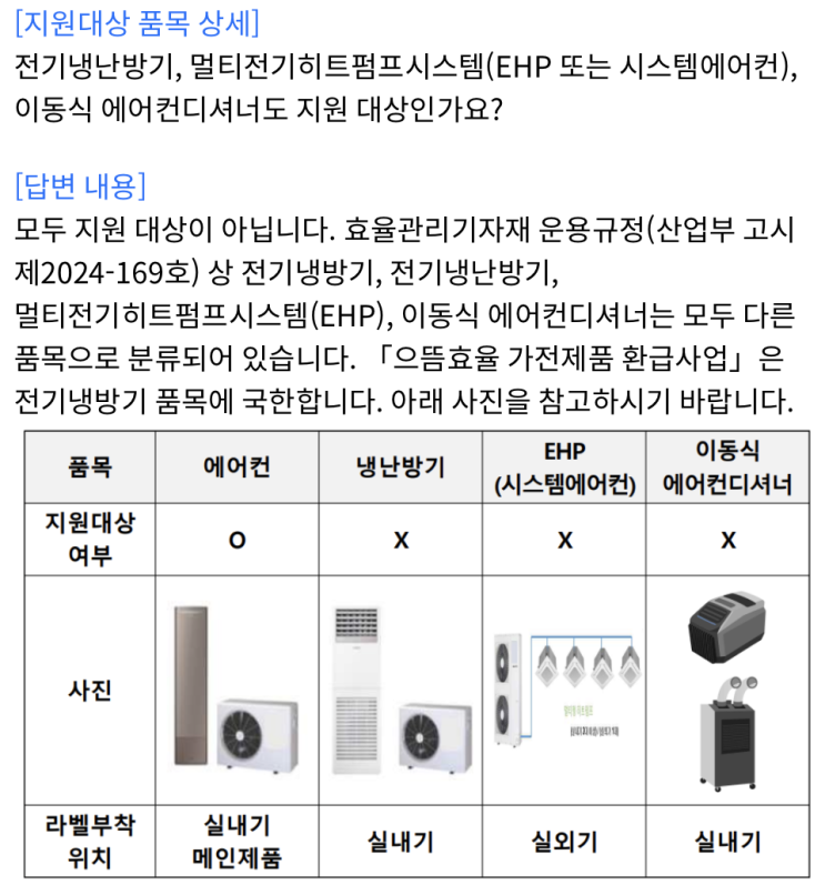  시스템 에어컨 으뜸효율 30만원 환급 가능할까?