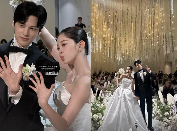 윤선우♥김가은 부부 탄생! 10년 열애 결실 "이준호·윤아·이선빈 축하 속 훈훈한 결혼식"