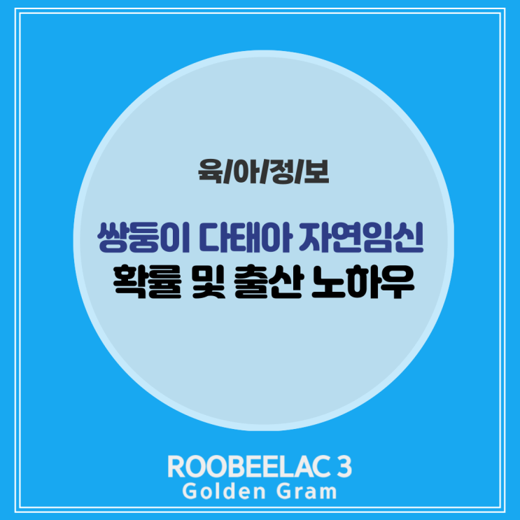  쌍둥이 다태아 자연임신 확률 일란성 이란성 출산 노하우 by. 덴마크 슈퍼 프리미엄 분유 루비락 3