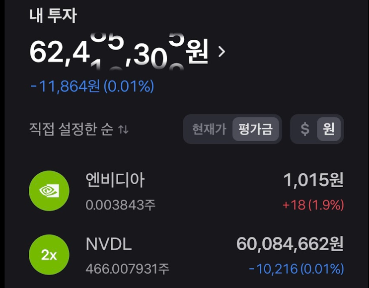  NVDL 6천 만원치 주웠습니다(2.55억)