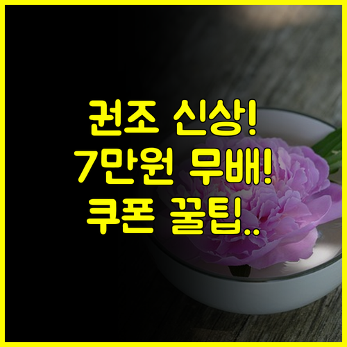 권조 7만원 무료배송 장바구니 채우는 법 신상 할인 쿠폰 활용 팁