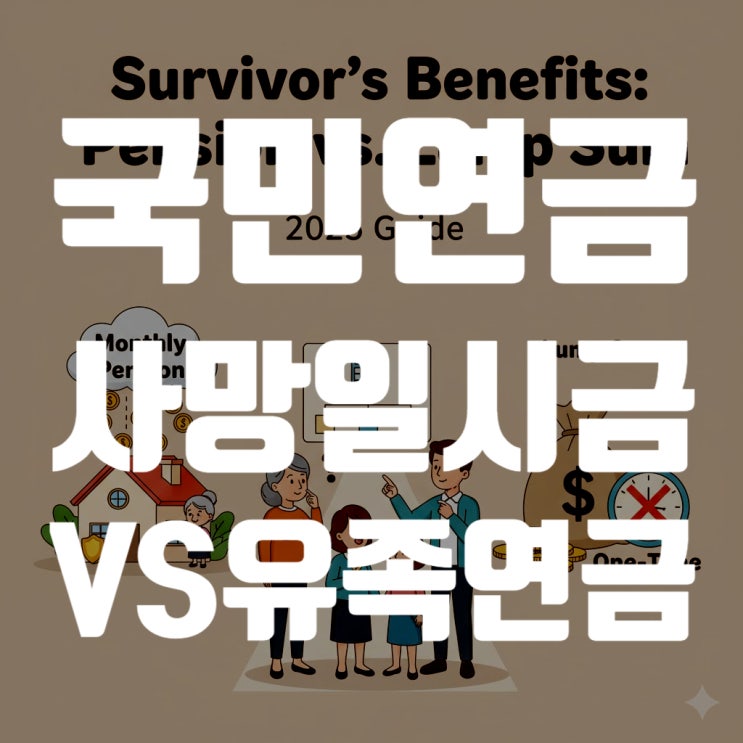  국민연금 사망일시금 vs 유족연금, 어떤 것이 더 유리할까?