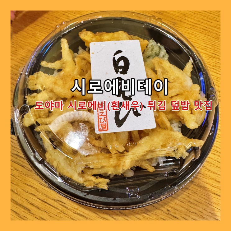 [도야마] 도야마만의 보석'이라고 불리는 시로에비 텐동 (흰새우 튀김 덮밥) 맛집 '시로에비테이'
