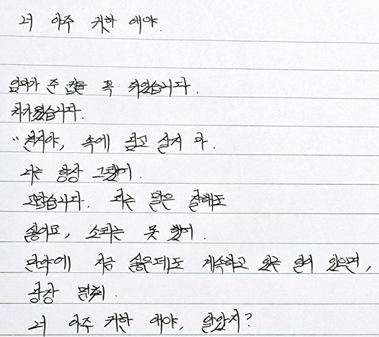 오늘의 필사 - 감성글귀 너는 아주 귀한 애야
