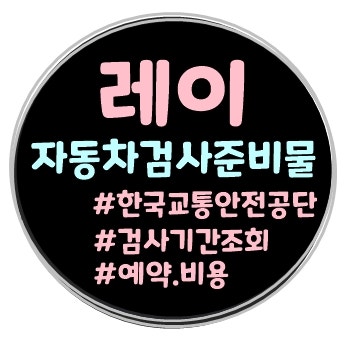 한국교통안전공단 레이 자동차 검사기간조회.예약.비용.준비물 예약 후 바로 검사소 진입 가....