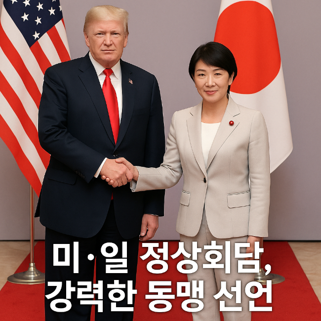 <b>트럼프</b>-다카이치 첫 정상회담, <b>미</b>·<b>일 동맹</b> 새 시대를 열다