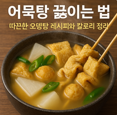 어묵탕 끓이는 법 따끈한 오뎅탕 레시피와 칼로리 정리