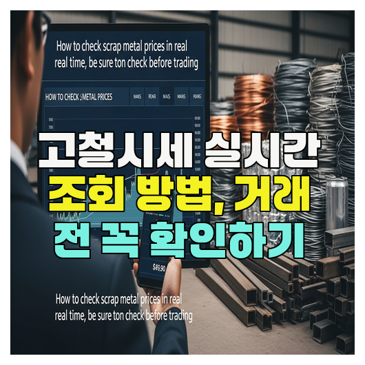  고철시세 실시간 조회 방법, 거래 전 꼭 확인하기