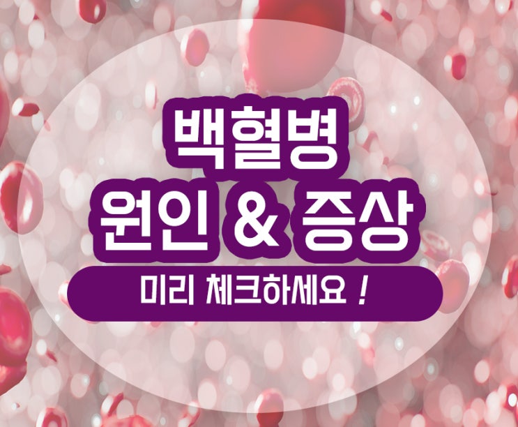  백혈병 초기증상 원인 무엇인지 알고 예후관리가 필요합니다