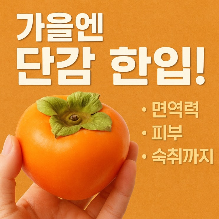  가을 대표 과일 단감 효능  속 편하고 면역력 높이는 이유!