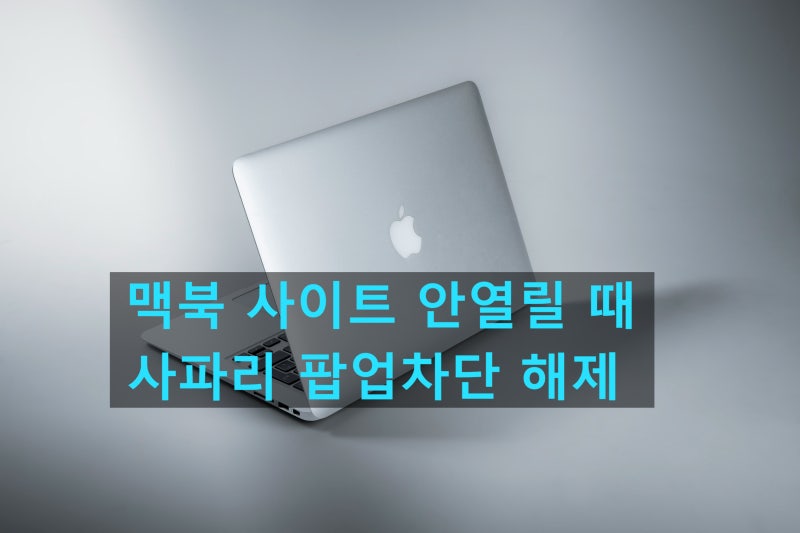 맥북 사이트 안 열릴 때 사파리 팝업 차단해제 방법