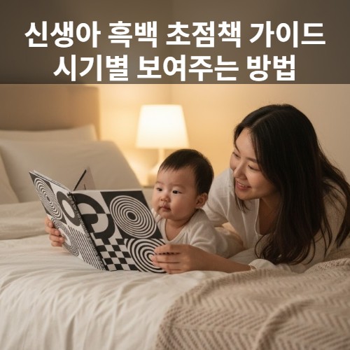  신생아 초점책 완벽 가이드｜흑백에서 컬러까지, 시력발달과 교감 루틴 한눈에