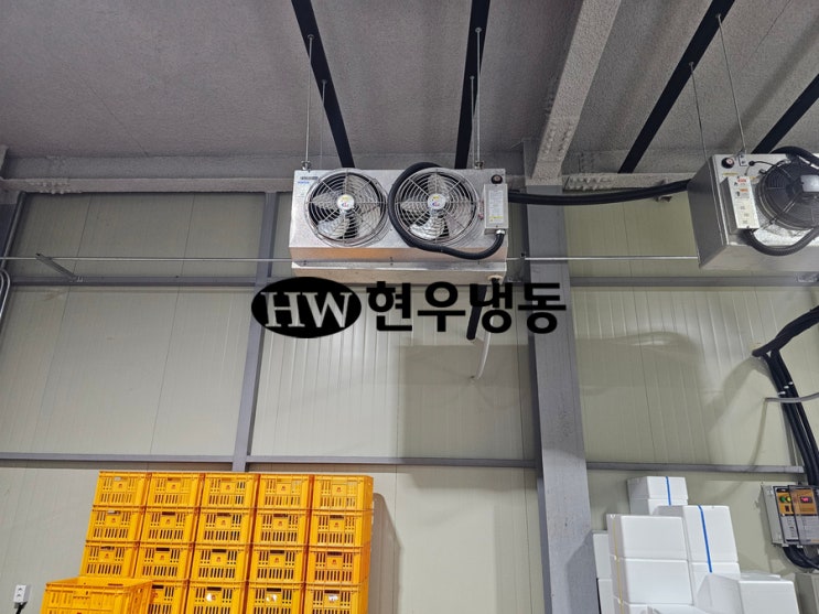  울산저온창고수리 HACCP 해썹인증냉동기 공조냉각기 응축기팬모터 교체수리