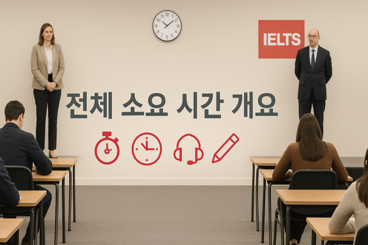  아이엘츠(IELTS)시험 시간·세부 진행 흐름을 종합 정리한 안내