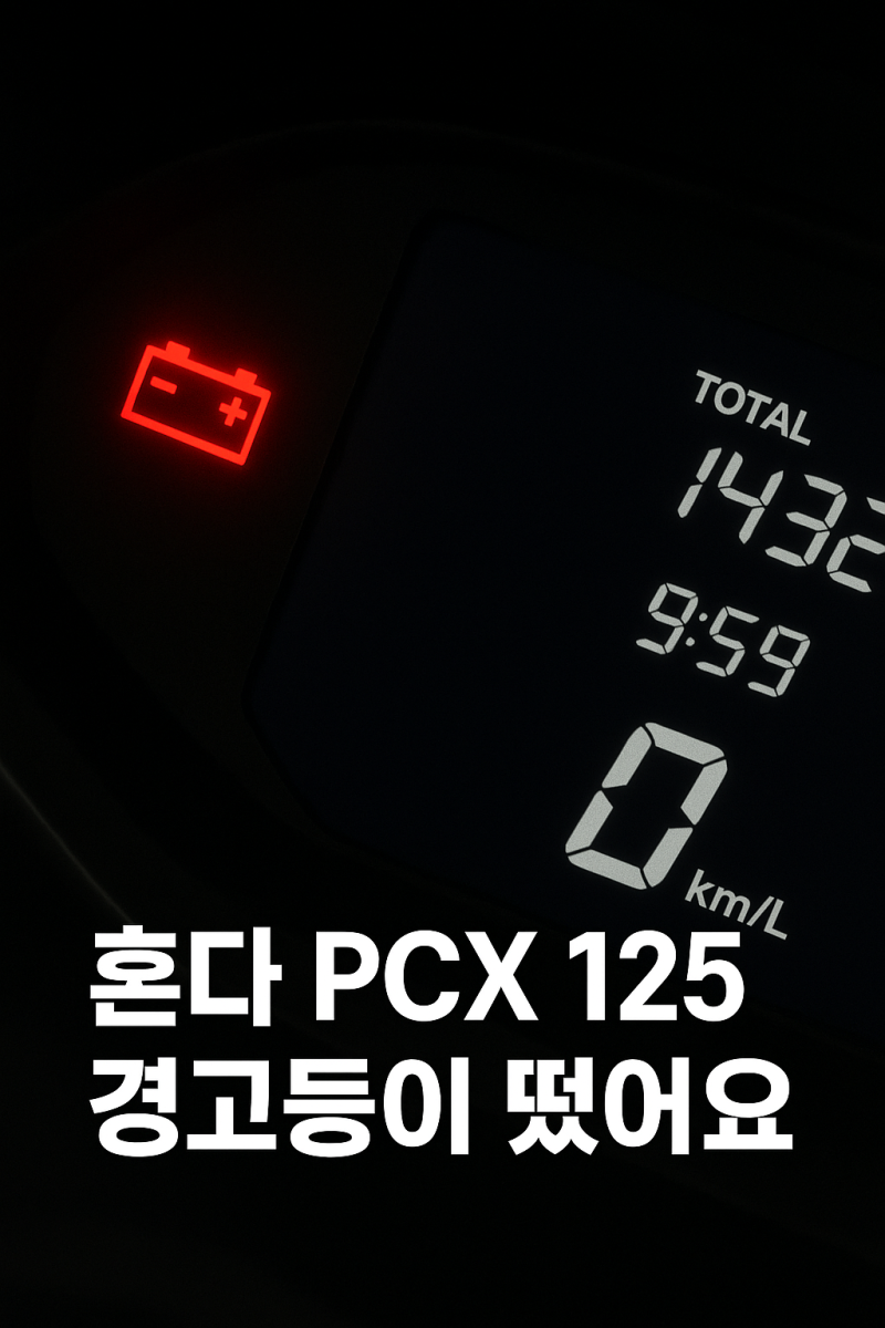 혼다 PCX 125 배터리 경고등, 왜 뜨는 걸까? 원인과 해결 방법 정리