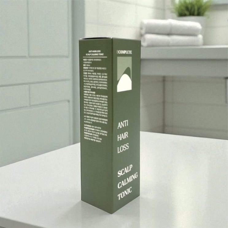  CCP 300g으로 제작된 안티헤어로스 스칼프 카밍 토닉 100ml 단상자 맞춤 제작 사례