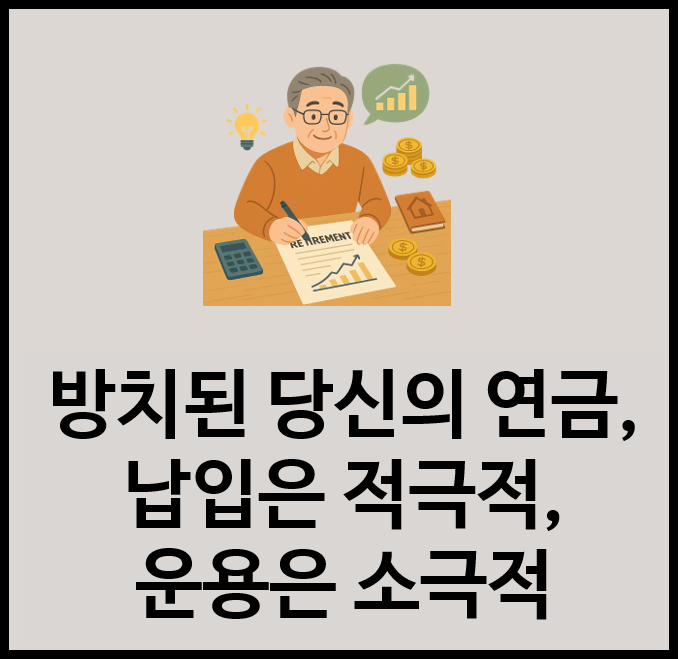  방치된 당신의 연금, 납입은 적극적, 운용은 소극적