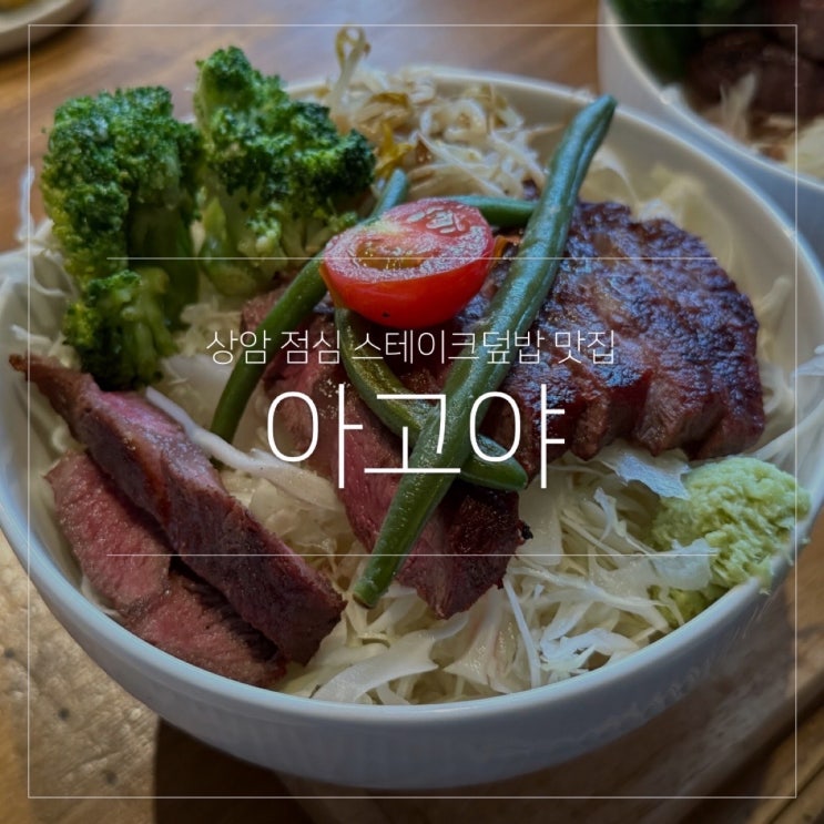  상암 내돈내산 최애 점심 맛집 아고야 스테이크덮밥