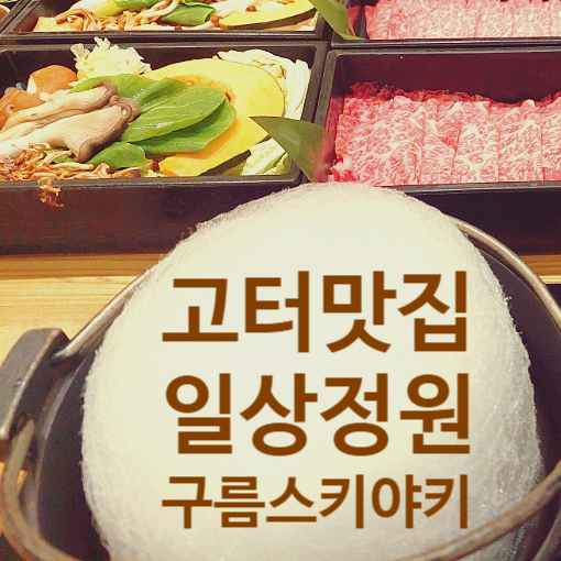  고터 맛집_뜨끈한 샤브샤브 일상정원 센트럴시티점 스키야키로 완성