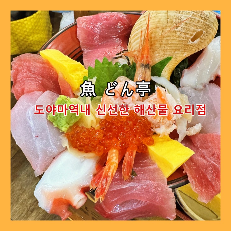  [도야마] 도야마역내 카이센동, 사시미 등 신선한 해산물 요리 전문점 '魚 どん亭'