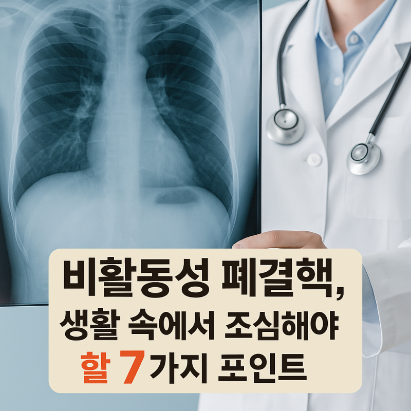 비활동성 폐결핵, 생활 속에서 조심해야 할 6가지 포인트