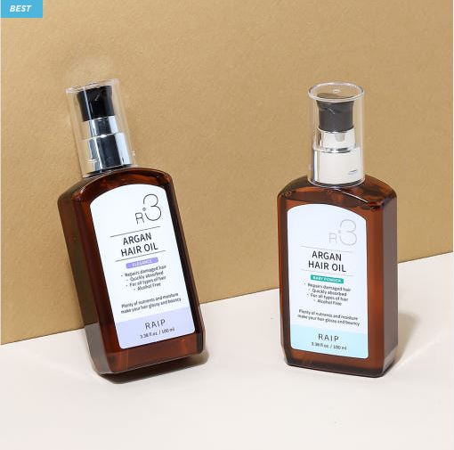  “RAiP R3 아르간 오일 헤어 에센스 100ml 1+1 – 베이비파우더 & 엘레강스 향으로 윤기나는 머릿결 완성”