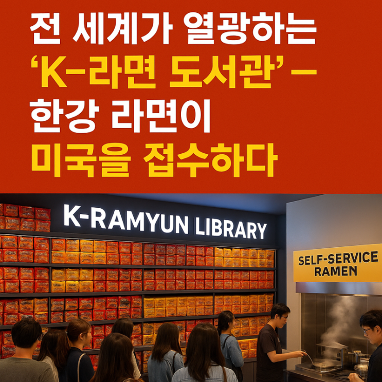   전 세계가 열광하는 ‘K-라면 도서관’ — 한강 라면이 미국을 접수하다!