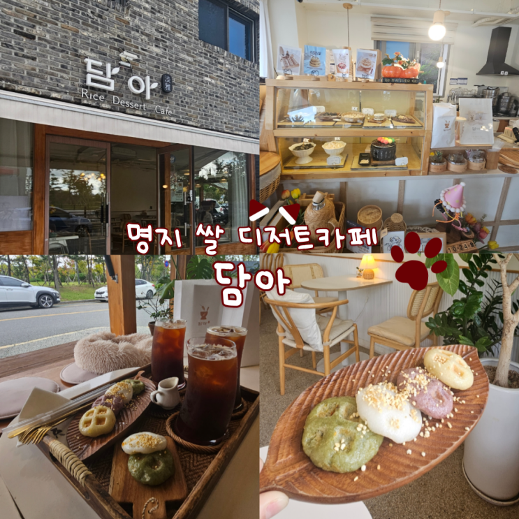 명지 떡 카페: 담아 내돈내산 찐 후기!!(인테리어가 너무 이뻐요! 저는 인생아메리카노 찾음!)