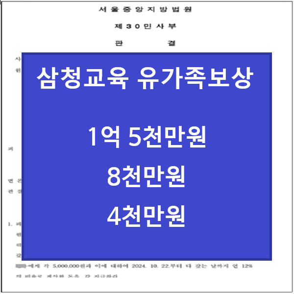  삼청교육대 피해보상금 유족, 유가족 청구, 승소 판결 사례