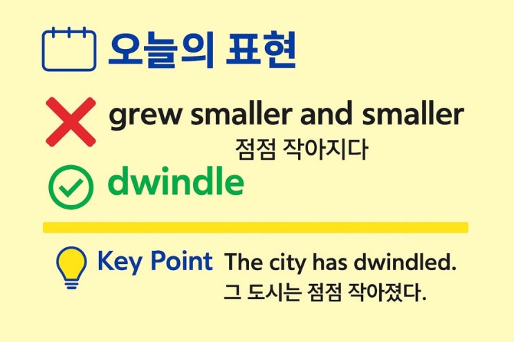  ‘점점 작아지다’ 영어로?