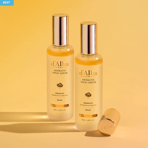  “[1+1+추가 5%] 달바 비건 아로마틱 미스트 세럼 120 ml ×2 – 화이트 트러플 향과 속보습 톤업 케어”