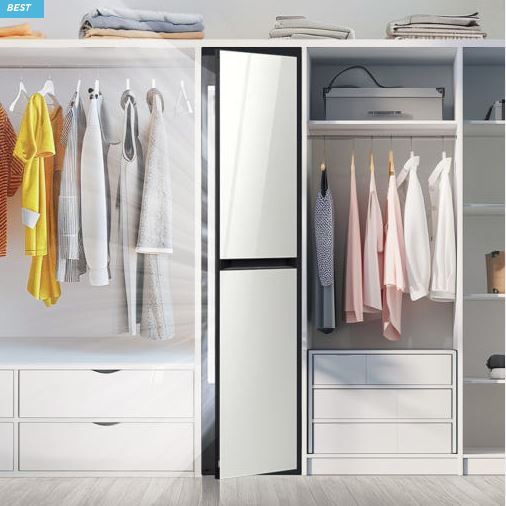  “2025 최신형 Samsung BESPOKE AI 에어드레서 상의 3~5벌 + 하의 1벌 공간제습기 – 미세먼지 99% 제거, AI 섬세건조로 매일 새 옷처럼!”
