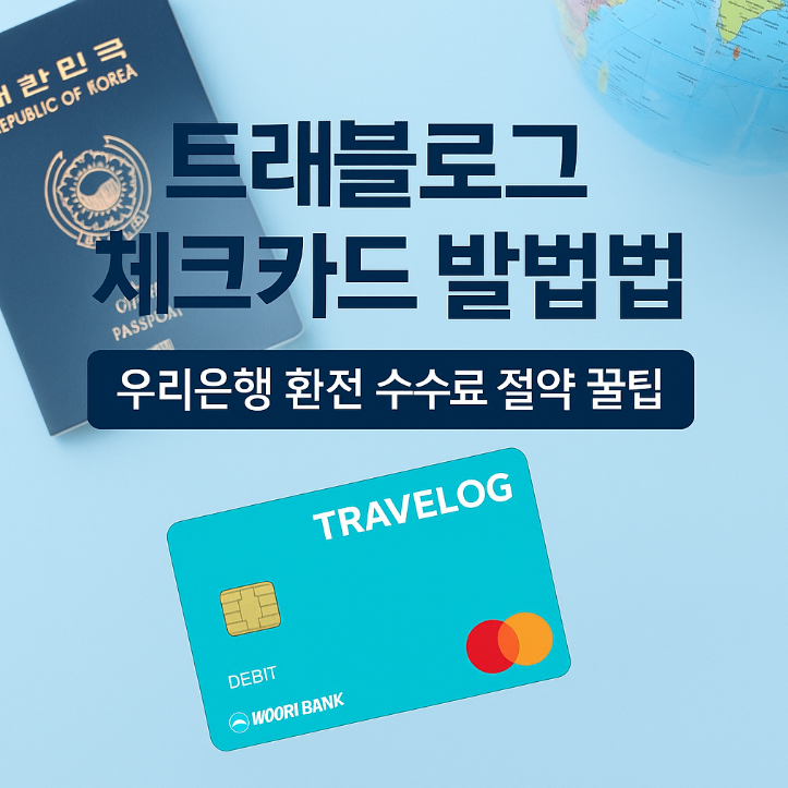  트래블로그 체크카드 발급 방법｜우리은행 환전 수수료 절약 꿀팁